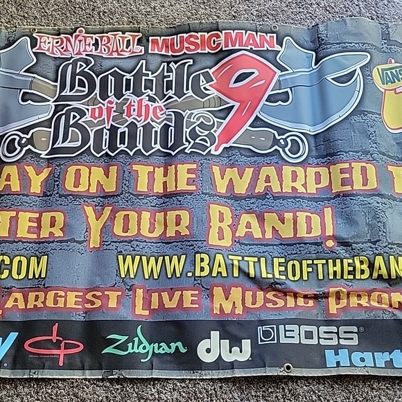 Rare Vintage 2005 Ernie Ball Battle of the Bands 9 Warped Tour Banner! - Picture 4 of 9